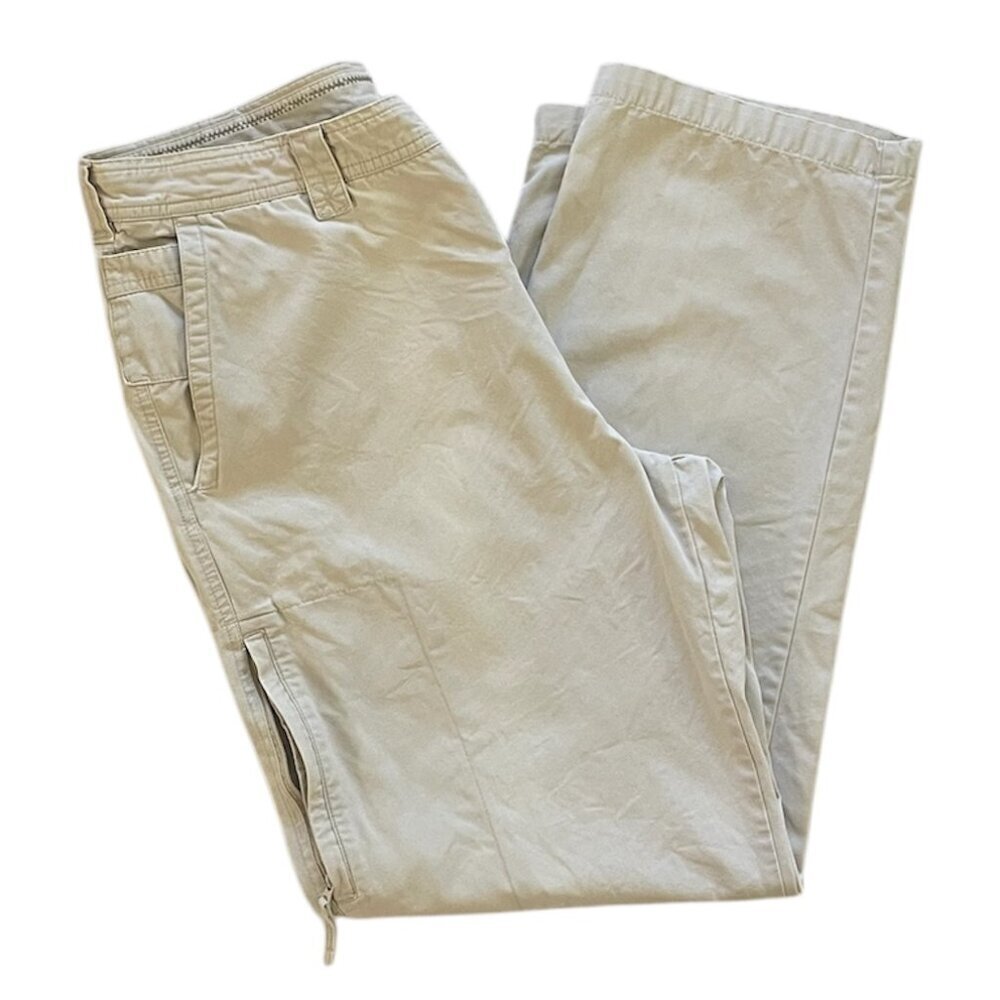 Columbia Pants Mens Size 34 Cotton Cargo Pocket Outdoor Hiking Casual Beige